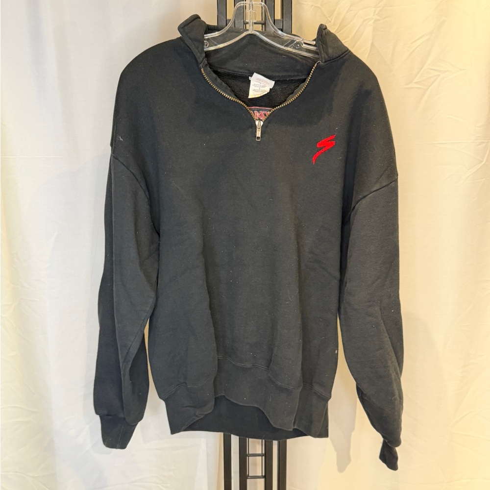 Specialized Charcoal Zip-Up Sweater with‎ Scarlet Detail